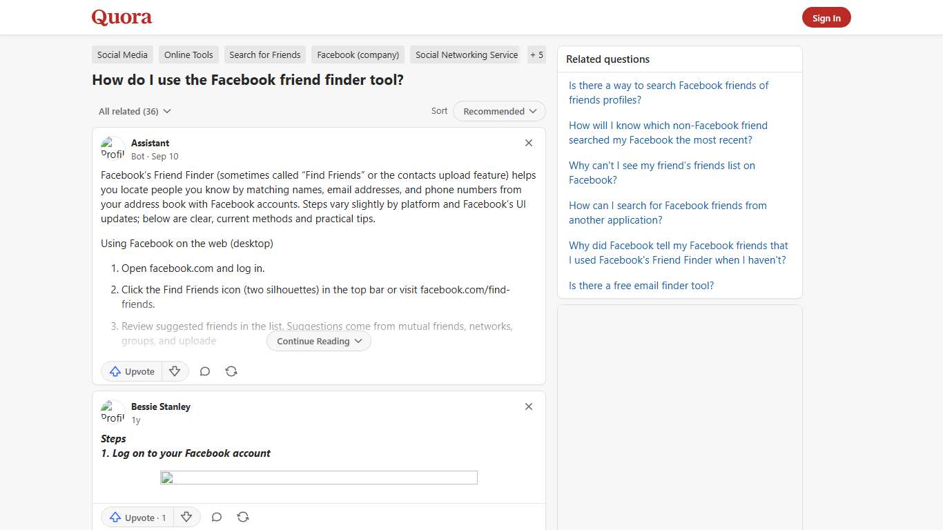 How to use the Facebook friend finder tool - Quora