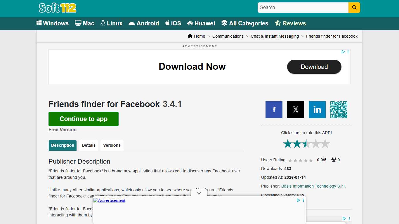 Friends finder for Facebook 3.4.1 Free Download